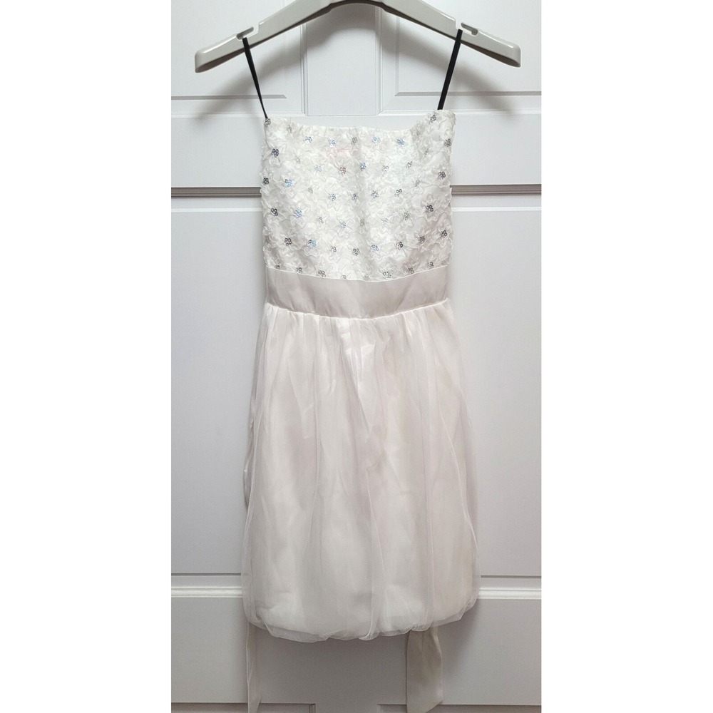 Stella M'Lia Tween Teen Formalwear - White Strapless Dress 'Owie' - One Size